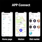 abordables Relojes inteligentes-Reloj inteligente gt45 para hombre, con bluetooth, llamadas, deportes al aire libre, asistente de voz, brújula, monitoreo de salud, rastreador de actividad física, reloj inteligente