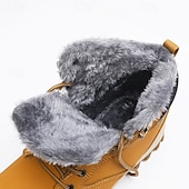 baratos Botas de caminhada-botas de inverno masculinas impermeáveis e isoladas com sola de borracha antiderrapante e forro de pele sintética para caminhadas ao ar livre