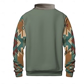 economico Felpe Etniche Vintage-Per uomo Etnico Felpa Felpa Felpa Chiusura lampo quarto Giornaliero Etnico Vacanze Con stampe Per eventi 1/4 zip Inverno Primavera &amp; Autunno