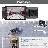Χαμηλού Κόστους DVR Αυτοκινήτου-3 κανάλια wifi dash cam για αυτοκίνητα 2 ιντσών DVR αυτοκινήτου με κάμερα οπισθοπορείας 1080p εμπρός μέσα και πίσω κάμερα νυχτερινής όρασης