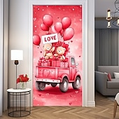 cheap Wedding-L.T.HOME Valentine's Day Outdoor Decorations Door Covers Door Tapestry Door Curtain Decoration Backdrop Indoor/Outdoor Door Banner for Front Door Farmhouse Owl