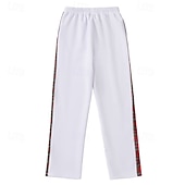 abordables Pantalones de deporte-Pantalones deportivos navideños para hombre, con escena navideña, para correr, de pierna ancha, informales, con bolsillos, con cordón, cintura elástica, a cuadros, cómodos, transpirables, para uso