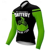 economico Maglie da uomo-Per uomo Maglia da Ciclismo Lettere &amp; Numeri Manica Lunga Bicicletta Maglietta Maglia con 3 tasche posteriori Mountain Bike MTB Asciugatura Rapida Design Anatomico Assorbente Traspirante Gli sport