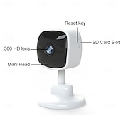 cheap Indoor IP Network Cameras-Compact Indoor Plug-In Smart Security Camera 1080P HD Video Motion Detection Two-Way Audio Easy Set Up