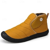 cheap Winter &amp; Snow Boots-Men&#039;s Insulated Winter Snow Boots – Waterproof Slip-On Ankle Boots with Faux Fur Lining, Anti-Slip Sole for Outdoor Hiking &amp; Cold Weather