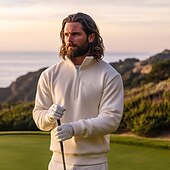 cheap Basic Sweatshirts-Men&#039;s Sweatshirt Polar Fleece Quarter Zip Sweatshirt Black White Wine Red Gray Half Zip Plain Sports &amp; Outdoor Daily Holiday Streetwear Basic Casual Fall &amp; Winter Clothing Apparel Hoodies Sweatshirts