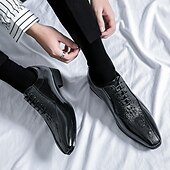 baratos Formal-sapatos oxford masculinos bronze metálico com padrão de crocodilo e detalhes perfurados - calçados formais elegantes para casamentos, festas e eventos empresariais