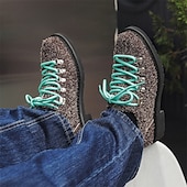 abordables Baskets-chaussures de randonnée en daim marron pour hommes - style vintage avec design à lacets roses et semelle durable pour les aventures en plein air