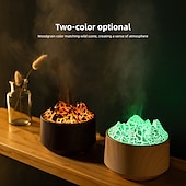 economico Umidificatori e deumidificatori-Diffusore di aromaterapia simulato a forma di vulcano e iceberg con telecomando, 7 luci colorate, diffusore di fragranze per deodorante per ambienti temporizzato
