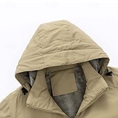 economico Softshell, pile e giacche da escursionismo-Per uomo Giacca con cappuccio Giacca in pile da escursione Inverno All&#039;aperto Tenere al caldo Fodera di vello Giacche in pile Cerniera intera Scalate Campeggio / Escursionismo / Speleologia Viaggi