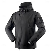 billiga Fleece &amp; 3 i 1-jackor-Herr Vandringsjacka Utomhus Kamouflage Vindtät Dragkedja fram Lättviktsjacka Helöppnande blixtlås Camping / vandring / grottforskning Mörkgrå Skog grön Svart kamouflage Svart Armégrön