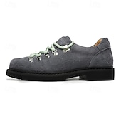 abordables Baskets-chaussures de randonnée en daim marron pour hommes - style vintage avec design à lacets roses et semelle durable pour les aventures en plein air
