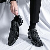 baratos Formal-sapatos oxford masculinos bronze metálico com padrão de crocodilo e detalhes perfurados - calçados formais elegantes para casamentos, festas e eventos empresariais