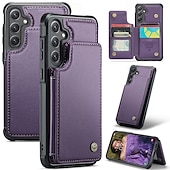 abordables Coques Samsung-téléphone Coque Pour S24 S24 Ultra Plus S24 FE S23 S22 S21 S20 Ultra Plus FE A55 A35 A25 A15 5G A54 A34 A14 A53 A33 A23 A13 S25 Ultra Coque Arriere Avec Support Fente pour carte Antichoc Rétro TPU PC