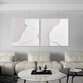 preiswerte Landschaftsgemälde-großes handgemachtes weiß-graues 3D-Struktur-abstraktes Gemälde handgemaltes Morandi skandinavisches Dekor modernes Ölgemälde moderne Wandkunst Dekoration skandinavische Kunst Pattle Knife Gemälde