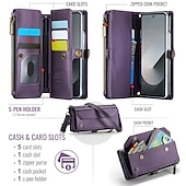 baratos Capa Samsung-telefone Capinha Para Dobra Z 6 Z Fold 5 Z Fold 4 Z Fold 3 Capa para Cartão Wallet Com Suporte Magnética Zíper Retro TPU PC