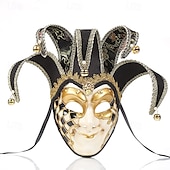 levne Maska-Harlekýn Karnevalová maska Benátská maska Arlecchino Dospělé Pánské Full face Párty Plesová maškaráda Karneval v Benátkách předvečer Všech svatých Karneval Mardi Gras Jednoduchý karnevalový kostým