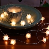 Недорогие Питание от батареек-10/20/40/80LED розовые гирлянды на батарейках для свадебных вечеринок праздничных годовщин романтическое атмосферное декоративное освещение