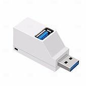 cheap Computer Peripherals-Type C USB 3.0 HUB Adapter 3 Ports USB Extender High Speed Data Transfer Splitter Docking Station for PC Laptop U Disk Card Read