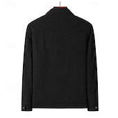 billiga Cargo Jackor-Herr Manchesterjacka Fleece-jacka Cargojacka Vardaglig jacka Dagligen Semester Slitsäker Ficka Vår &amp; Höst Slät Mode Klassisk Kavajslag Normal Svart Kaki Armégrön Jacka