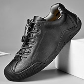 abordables Baskets-baskets décontractées en similicuir marron pour hommes avec lacets élastiques réglables - semelle antidérapante durable, coupe confortable pour un usage quotidien