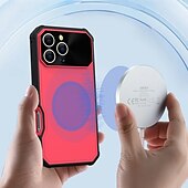お買い得  iPhone用ケース-電話 ケース 用途 iPhone 16 Pro Max プラス iPhone 15 プロマックスプラス バックカバー 磁石バックル ワイヤレス充電をサポート 耐衝撃 レトロ風 TPU PC