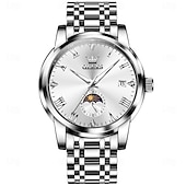economico Orologi al quarzo-OLEVS Da uomo Orologio al quarzo Creativo Di tendenza Orologio casual Orologio da polso Visualizzazione delle fasi lunari Luminoso Calendario Impermeabile Acciaio Guarda