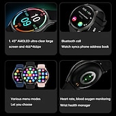 cheap Smart Wristbands-696 ZW60 Smart Watch 1.43 inch Smart Band Fitness Bracelet Bluetooth Pedometer Call Reminder Sleep Tracker Compatible with Android iOS Women Men Hands-Free Calls Message Reminder IPX-0 44mm Watch Case