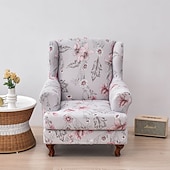 abordables Fauteuils à oreilles-housse de chaise à oreilles extensible imprimée housse durable et élastique avec un design imprimé élégant parfaite pour protéger et rafraîchir votre chaise à oreilles idéale pour la décoration