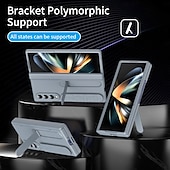 お買い得  サムスン用ケース-電話 ケース 用途 Zフォールド7 Zフォールド6 Z Fold 5 Z Fold 4 Z Fold 3 バックカバー スタンド付き 耐衝撃 レトロ風 PC シリコーン