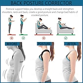 cheap Braces &amp; Supports-Posture Corrector for Men and Women, Adjustable Back Brace Belt, Support Shoulder Straightener, Back Spine Corrector Providing Pain Relief from Lumbar, Neck, Shoulder, and Clavicle, Back
