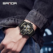 お買い得  デジタル腕時計-SANDA 男性 デジタルウォッチ 屋外 スポーツ ファッション 腕時計 光る ストップウォッチ 目覚まし時計 カレンダー TPU 腕時計
