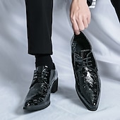 levne Formální-pánské zlaté embosované boty z umělé kůže oxford - lesklý paisley design se šněrovacím uzávěrem pro formální události a párty