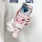 رخيصةأون جراب سامسونج-هاتف غطاء من أجل زد فليب 6 Z Flip 5 Z Flip 4 Z Flip 3 غطاء خلفي مع رباط المعصم ضد الصدمات مكتب  /  الأعمال TPU جلد PU