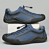 abordables Baskets-baskets décontractées en similicuir marron pour hommes avec lacets élastiques réglables - semelle antidérapante durable, coupe confortable pour un usage quotidien