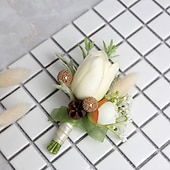  Boutonnière de mariage pour hommes marié témoins fleur accessoires d'été décorations de costume