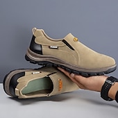 preiswerte Herrenpantoletten &amp; -slipper-Beige Herren-Outdoor-Schuhe zum Reinschlüpfen mit rutschfester, robuster Sohle und schwarzen Akzenten – bequemes Freizeitschuhwerk für den Alltag