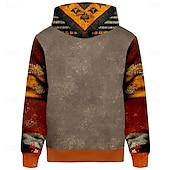 abordables Estampado animal-Hombre Lobo Sudaderas Sudadera Abrigos Sudadera con capucha Cuello Barco Moda Impresión 3D Fiesta Festivos Ropa de calle Marrón Correa Otoño Invierno Diseñador