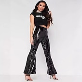 economico Fondi-Anni &#039;80 Hip Pop Metallico Lucido Pantaloni a zampa d&#039;elefante Costume Abba Disco Paillettes Per donna Costume di Carnevale Halloween Carnevale martedì grasso Performance Feste Parata dell&#039;Orgoglio