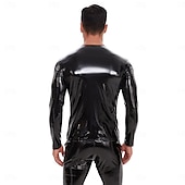 olcso Fényes-Zentai öltöny Bőrruházat Pulóver Farsangi jelmez Férfi Fényes fém Ruha mert Teljesítmény Klub Rúdtánc Mindszentek napja Farsang Felnőttek