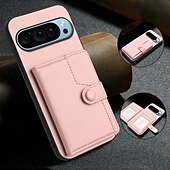 お買い得  その他のスマホケース-電話 ケース 用途 ピクセル9プロ ピクセル9プロXL Pixel 8 Pro Pixel 8 ピクセル9 バックカバー スタンド付き カード挿入口 耐衝撃 レトロ風 TPU PUレザー