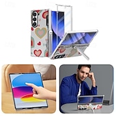 olcso Samsung-tokok-Telefontok Z Fold 6 pénztárca tok állványtartóval ceruzatartó ütésálló retró TPU PC