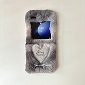 baratos Capa Samsung-telefone Capinha Para Z Flip 7 Z Virar 6 Z Flip 5 Z Flip 4 Z Flip 3 Capa traseira Antichoque Retro Felpudo