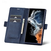 Недорогие Чехлы для Samsung-телефон Кейс для Назначение SSamsung Galaxy S24 S24 Ultra Plus S24 ФЭ S23 S22 S21 S20 Ultra Plus FE A54 A34 A14 А53 A52 Samsung A13 5G Откидная крышка со стендом Магнитный Разъем для карты Ретро