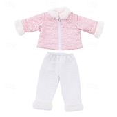 abordables Conjuntos de Ropa y Accesorios para Muñecas-Ropa y accesorios para muñecas de 18 pulgadas, conjunto de trajes de invierno para muñecas, abrigo y pantalones para muñecas de 18 pulgadas, regalos para niñas (sin muñeca)