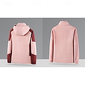 preiswerte Softshell-, Fleece- &amp; Wanderjacken-Damen Soft Shell Jacke Wanderjacke Winter Draussen Farbblock warm Fleece-Futter Windundurchlässig Wasserdicht 3-in-1-Jacke Leichte Jacke Windbreaker-Jacke Reisen Hellrosa Weiß Rosa Rot Purpur