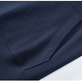 cheap Men&#039;s Elite Hoodies &amp; Sweatshirts-Men&#039;s Hoodie Black White Navy Blue Hooded Plain Pocket Christmas Gifts Work Sports &amp; Outdoor Active Cool Basic Fall Winter Clothing Apparel Hoodies Sweatshirts  Long Sleeve