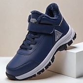 baratos Inverno e botas de neve-botas masculinas para caminhadas ao ar livre no inverno - tênis quentes forrados com pele, à prova d&#039;água, com sola antiderrapante e tira de velcro