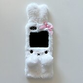 Недорогие Чехлы для Samsung-телефон Кейс для Назначение Z-флип 6 Z Flip 5 Z Flip 4 Z Flip 3 Кейс на заднюю панель со стендом Защита от удара Ретро Плюш