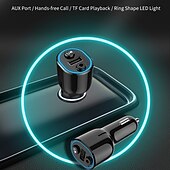 Χαμηλού Κόστους Σετ Bluetooth Αυτοκινήτου/Hands-free-δέκτης bluetooth αυτοκινήτου 5.0 για ακύρωση θορύβου αυτοκινήτου προσαρμογέα bluetooth aux δέκτης μουσικής bluetooth για οικιακό στερεοφωνικό/ενσύρματα ακουστικά/κλήσεις handsfree 16 ώρες διάρκεια